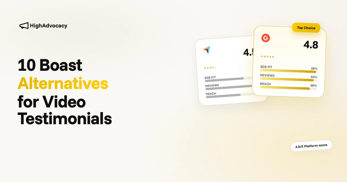 Comparison of Boast alternatives for video testimonials and customer proof in 2026