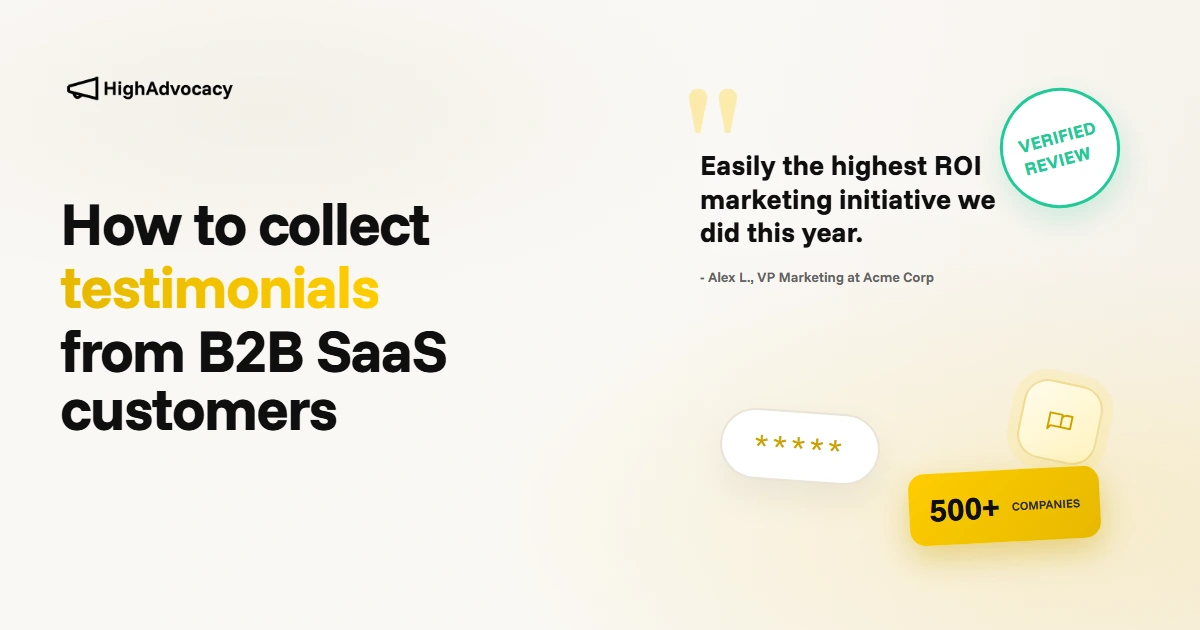 Guide showing how to collect customer testimonials for B2B SaaS